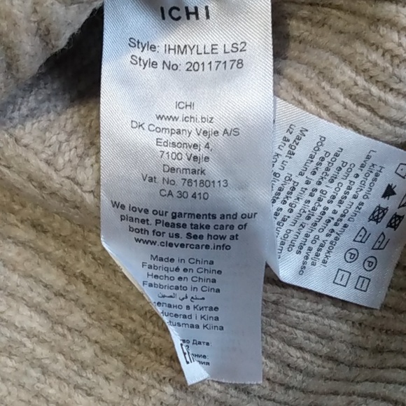Ichi Ihmylle Sweater Oatmeal Melange Ribbed Sweater M - Picture 11 of 14